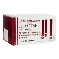 Лозартан таб. п/пл. об. 100мг №90 Пранафарм