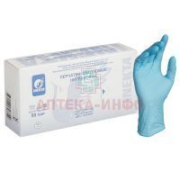 Перчатки смотровые INEKTA н/стер. нитрил. текстур. неопудр. разм. М №50 (пар) (голуб) Zhonghong Pulin Medical Product Co./Китай