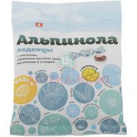 Леденцы АЛЬПИНОЛА с ментолом, эфирными маслами трав и витамином С и медом 75г Salutem Group/Швейцария