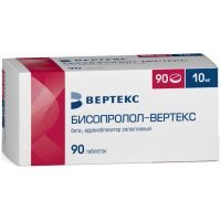 Бисопролол-ВЕРТЕКС таб. п/пл. об. 10мг №90 (15x6) Вертекс/Россия
