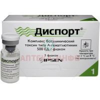 Диспорт фл.(лиоф. д/приг. р-ра д/ин.) 500ЕД №1 Ipsen Biopharm Ltd./Великобритания