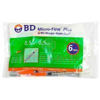 Шприц инсулиновый Micro-Fine с иглой 0,5мл G31 №10 Becton Dickinson/Германия