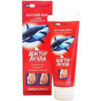 Гель Доктор Акула д/растирания ног в обл. большого пальца Акулий жир и Лавр 75мл Спецмазь/Россия