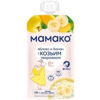 Пюре МАМАКО яблоко и банан с козьим творожком (с 6 мес.) 120г Фруктис/Россия