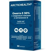 ARCTICHEALTH Омега-3 30% с кедровым маслом и витамином Е капс. №30 Полярис/Россия