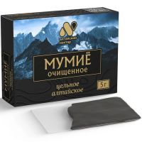 Мумие алтайское очищенное цельное пак. 5г Алтайский нектар/Россия