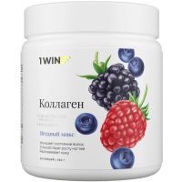 1WIN Коллаген + гиалуроновая кислота + вит. С пор. 180г (ягодный микс) банка ВинЛаб Нутришин/Россия