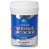 Дрожжи пивные ЭКО-МОН таб. 450мг №100 с железом Свободный 20