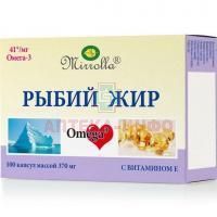 Рыбий жир "Мирролла" с витаминами E капс. 370мг №100 Мирролла/Россия