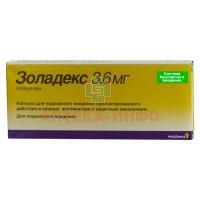 Золадекс капс. д/п/к введ. пролонг. шприц 3,6мг №1 AstraZeneca/Великобритания
