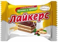 АККОНД Конфеты вафельные ЛАЙКЕРС молоко и арахис 1кг