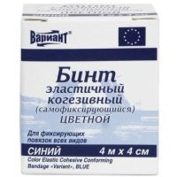 Бинт ВАРИАНТ когезивный 4м х 4см (синий) S.R.L Previs/Италия