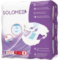 Подгузники для взрослых SOLOMED Premium Small №10 Фламинго/Россия