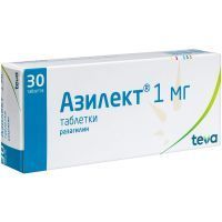 Азилект таб. 1мг №30 Pliva Hrvatska d.o.o./Хорватия