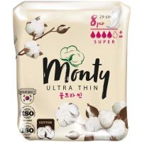 Прокладки Monty Ultra Thin Super Plus 29см №8 G.T. PAPER CO. LTD. PUTIAN FUJIAN/КИТАЙ