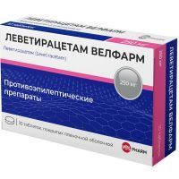 Леветирацетам Велфарм таб. п/пл. об. 250мг №30 Велфарм-М