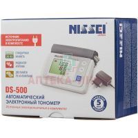 Тонометр NISSEI DS-500 автомат на плечо, адаптер, манжета 22-32см, индик.аритмии, большой дисплей, память 2*30 изм.+сред. Nihon Seimitsu Sokki/Япония