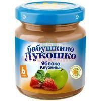 Пюре БАБУШКИНО ЛУКОШКО яблоко/клубника (с 6 мес.) 100г Фаустово
