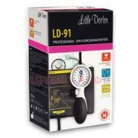 Тонометр LD-91 механич., стетоскоп в комп., совмещ.груша+манометр, манжета 25-36см, фиксир.метал.кольцо, сумка Little Doctor/Сингапур