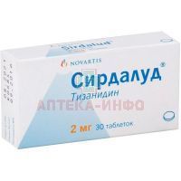 Сирдалуд таб. 2мг №30 Новартис Нева