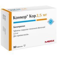 Конкор Кор таб. п/пл. об. 2,5мг №90 Нанолек