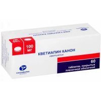 Кветиапин Канон таб. п/пл. об. 100мг №60 (10 х 6) Канонфарма Продакшн/Россия