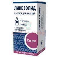 Линезолид фл.(р-р д/инф.) 2мг/мл 100мл №1 пач.карт. Белмедпрепараты/Беларусь