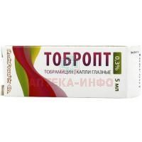 Тобропт фл.-кап.(капли глазн.) 0,3% 5мл Rompharm Company/Румыния