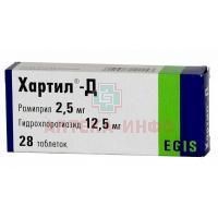 Хартил-Д таб. 2,5мг+12,5мг №28 Allfamed PHARBIL Arzneimittel/Германия/Egis