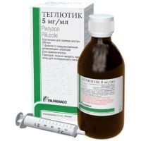 Теглютик фл.(сусп. д/приема внутрь) 5мг/мл 300мл №1+шприц-дозатор Italfarmaco/Испания