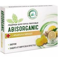 Абисорганик леденцы д/горла пихтовые с имбирем и лимоном №10 Абис/Россия
