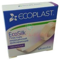 Лейкопластырь ECOPLAST "Ecosilk" мед. фикс. 1,25 х 5 (текстил. основа) ЛСЭЗ НордеПласт/Латвия