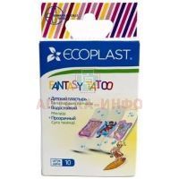 Лейкопластырь ECOPLAST "Fantasy Tatoo" набор 60х20мм №10 (прозрачный) ЛСЭЗ НордеПласт/Латвия