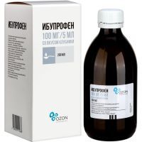 Ибупрофен фл.(сусп. д/приема внутрь д/детей) 100мг/5мл 200мл №1 клубника Озон Фарм/Россия