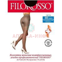 Колготы FILOROSSO Lift up 40den 1-кл. разм. 3 (черн.) Franzoni