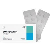 Золтралин солофарм таб. п/пл. об. 50мг №30 Гротекс/Россия