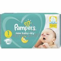 Подгузники PAMPERS New Baby Dry Newborn 1 (2-5кг) №43 Проктер энд Гэмбл