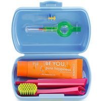 Набор Курапрокс Би Ю (CURAPROX Be You) Дорожный в пенале (зубная щетка+зубная паста 10мл+ершики с держ. голуб.) Curaden/Швейцария