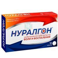 Нуралгон таб. п/пл. об. 400мг+325мг №10 Медисорб