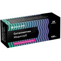 Ситаглиптин Медисорб таб. п/пл. об. 100мг №28 Медисорб