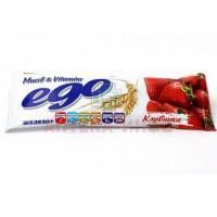 Батончики мюсли EGO клубника с железом и вит. в йогурт. глазури 25г Формула Жизни