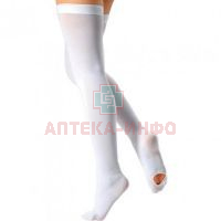Чулки ИНТЕКС антиэмболические с резинк на силикон основе 2-кл. компрес. разм. S (окружность бедра 44-52см) (бел.) Интертекстиль/Россия