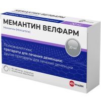 Мемантин Велфарм таб. п/пл. об. 20мг №90 Велфарм/Россия