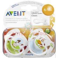 Соска-пустышка AVENT BPA-Free "Домашние животные" силик. (6-18 мес.) №2 (арт. SCF 182/15) Philips Consumer Lifestyle B.V./Нидерланды