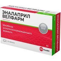 Эналаприл Велфарм таб. 10мг №20 Велфарм-М/Россия