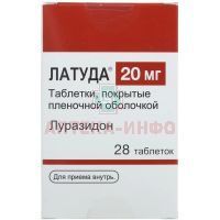 Латуда таб. п/пл. об. 20мг №28 Bushu Pharmaceuticals/Япония