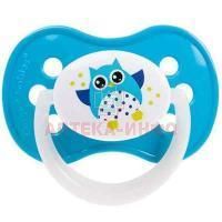 Соска-пустышка CANPOL BABIES OWL силик. симметр. (6-18мес.) (арт. 250930288) голубая Canpol Babies/Польша