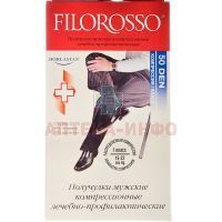 Гольфы FILOROSSO PROFILACTICA 50den (получулки) леч.-проф. 1-кл. разм. 2 мужские (черн.) Петротекс
