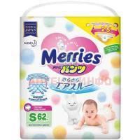 Трусы MERRIES подгузники (4-8 кг) №62 Kao Corporation/Япония