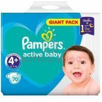 Подгузники PAMPERS Active baby Dry maxi plus (10-15кг) №70 Проктер энд Гэмбл